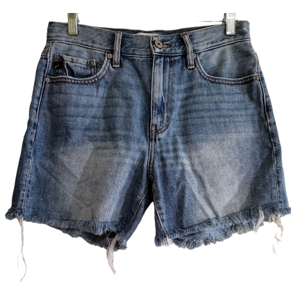 Kancan Relaxed Bermuda Jean Shorts 26 100% Cotton Raw Hem or Cuff 5" inseam - Picture 2 of 6